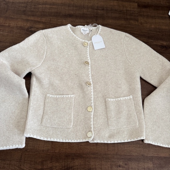 Song of Style Cream Knit with Gold Accent - Picture 5 of 8